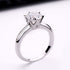 3 Carats Round Moissanite Ring 925 Sterling Silver
